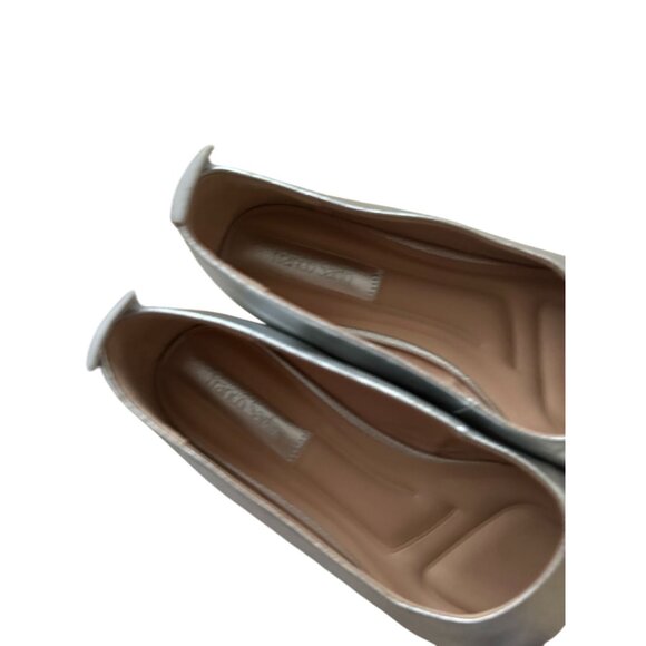 FRANCO SARTO Silver Leather Dress Flats Size 9 - Picture 10 of 10
